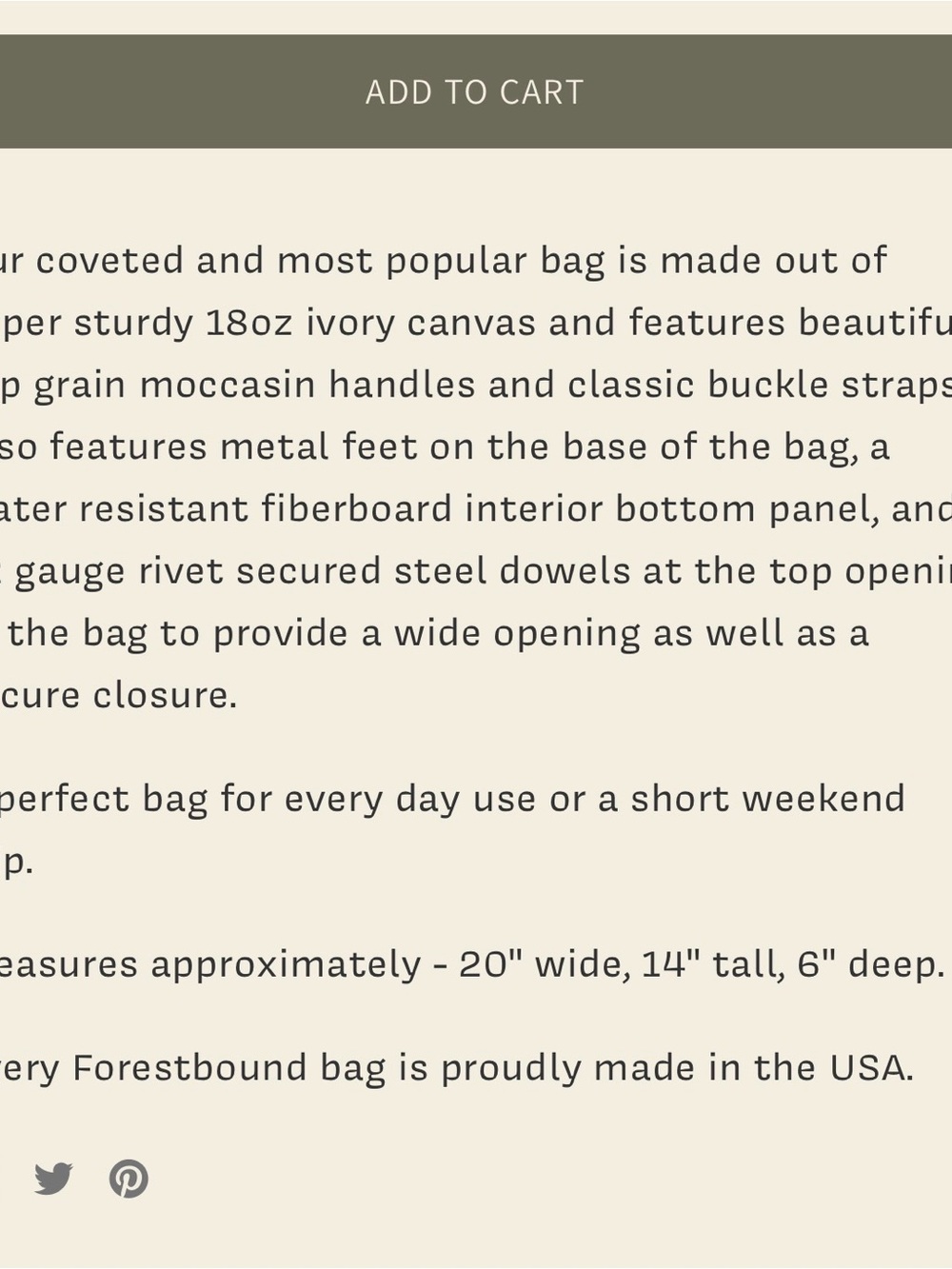 Forestbound CANVAS UTILITY BAG - Picture 12 of 12